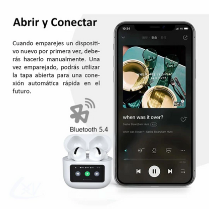 Audífonos Pro Bluetooth Pantalla Táctil